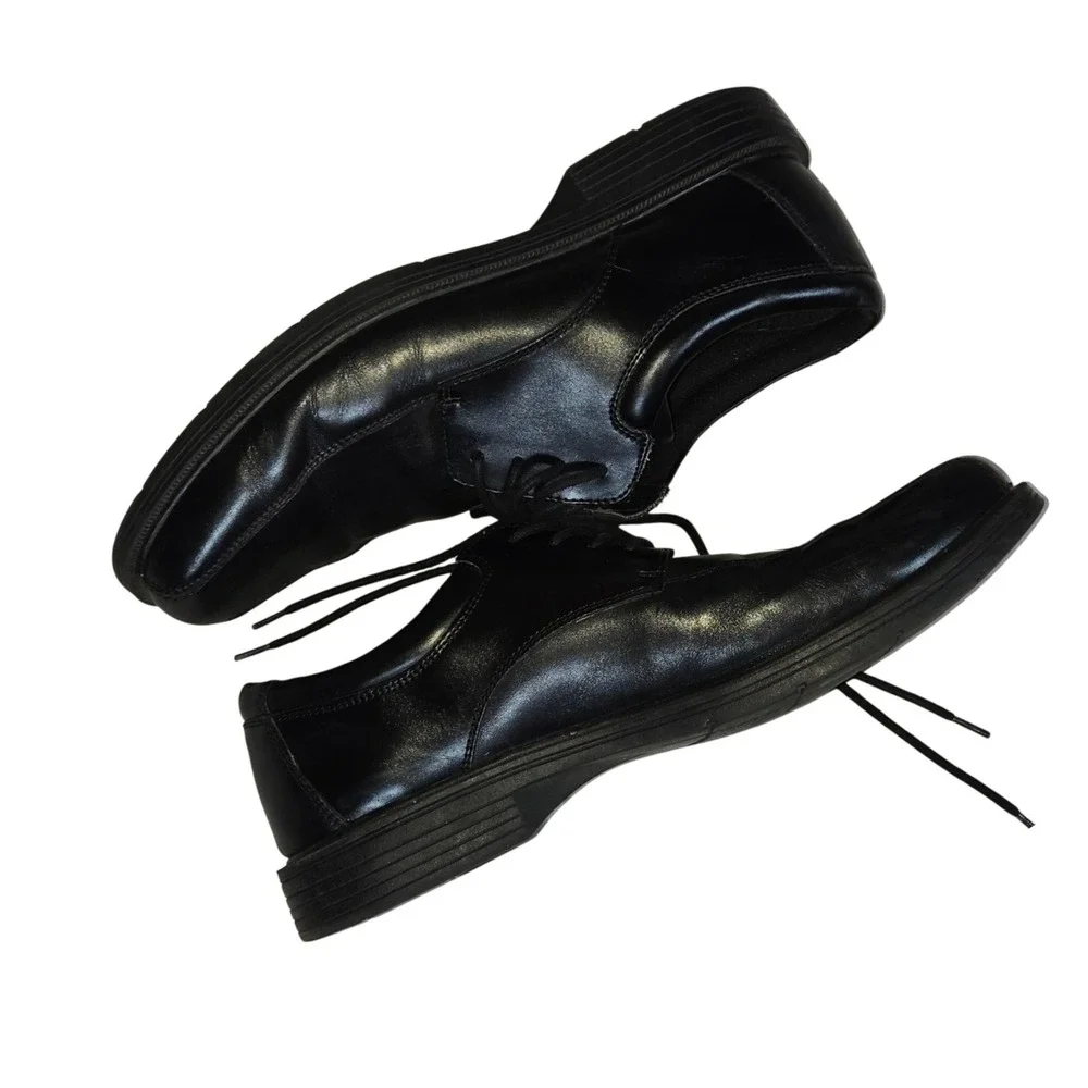 Nunn Bush Men's Black Leather Lace‎ Up Dress Shoes Comfortable